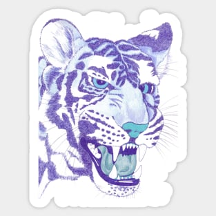Blue Tiger Sticker